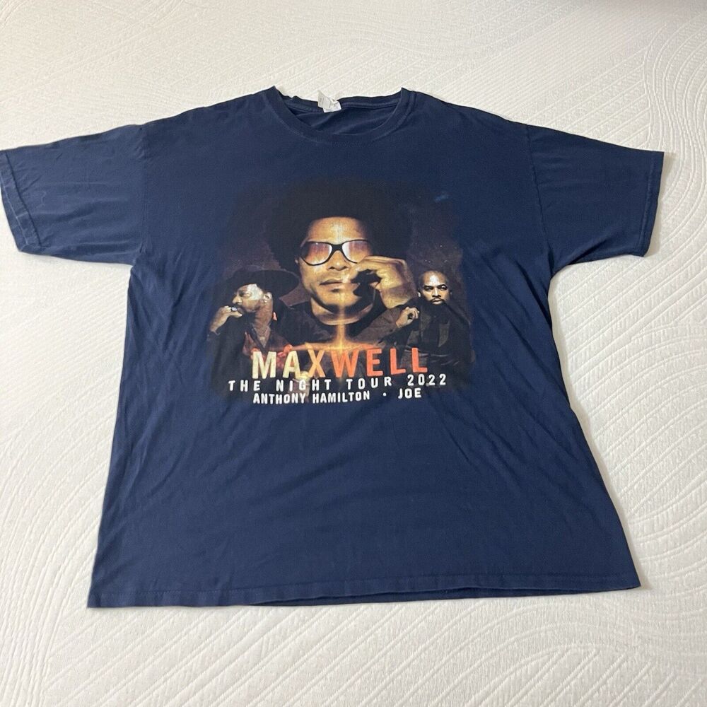 Maxwell The Night Tour 2022 T Shirt Black Band Shirt L Music Hip Hop